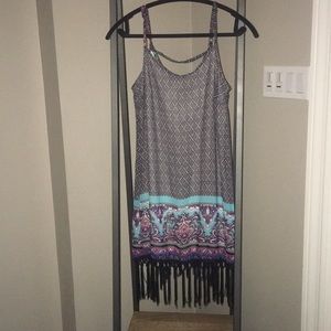 NWT Boho Fringed dress